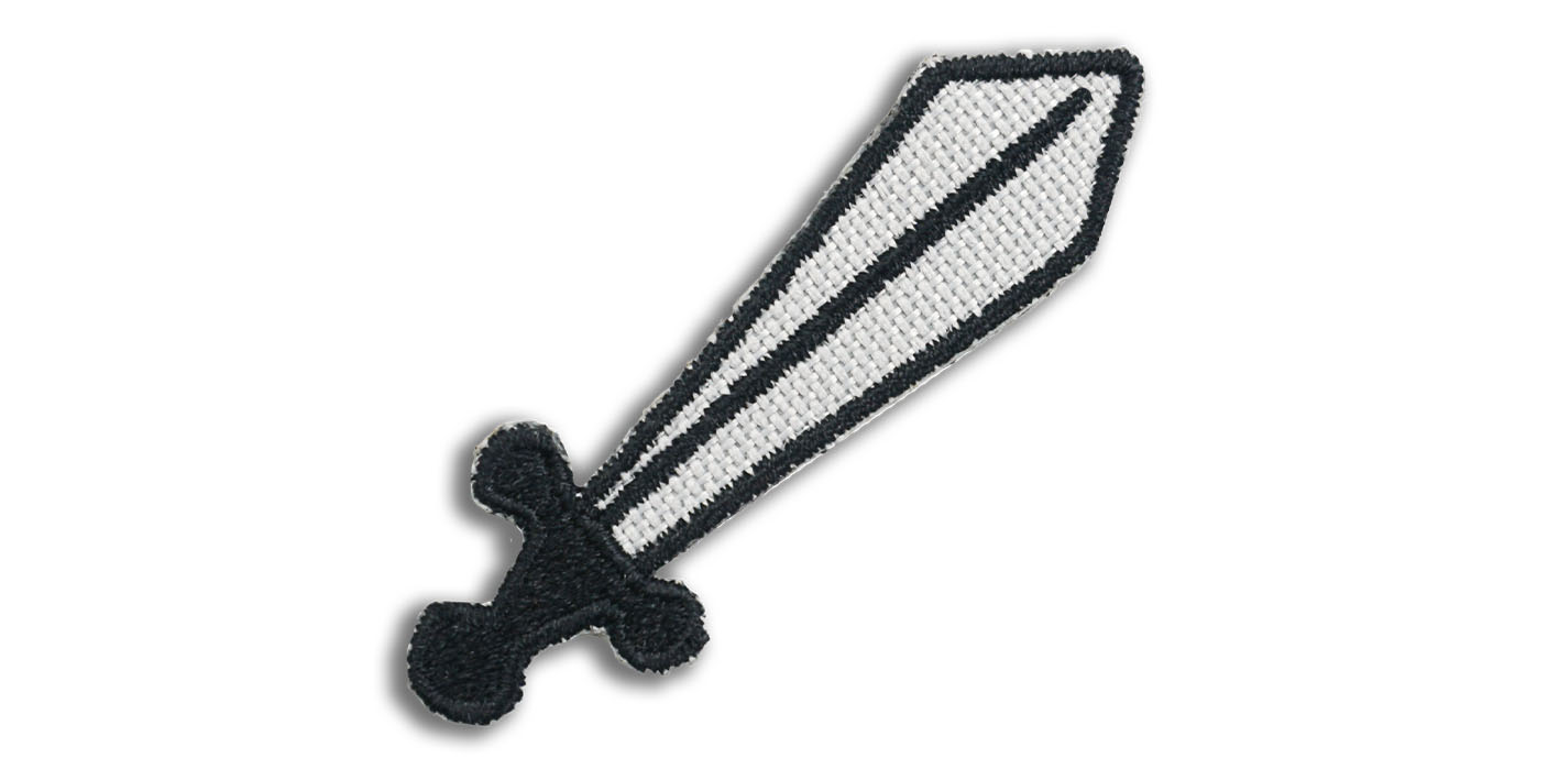 naszywka naprasowanka magiczne przedmioty miecz